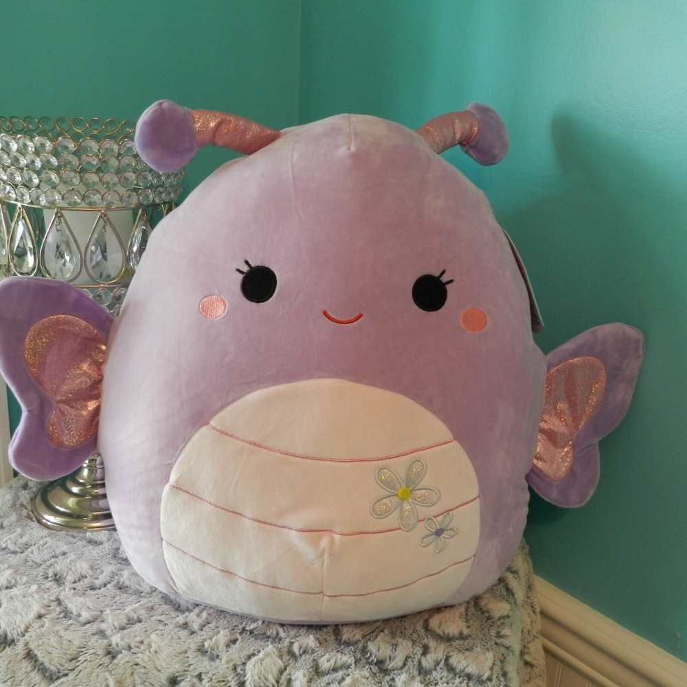 NWT Squishmallows 16" Brenda the Purple Butterfly KellyToys HTF 2020